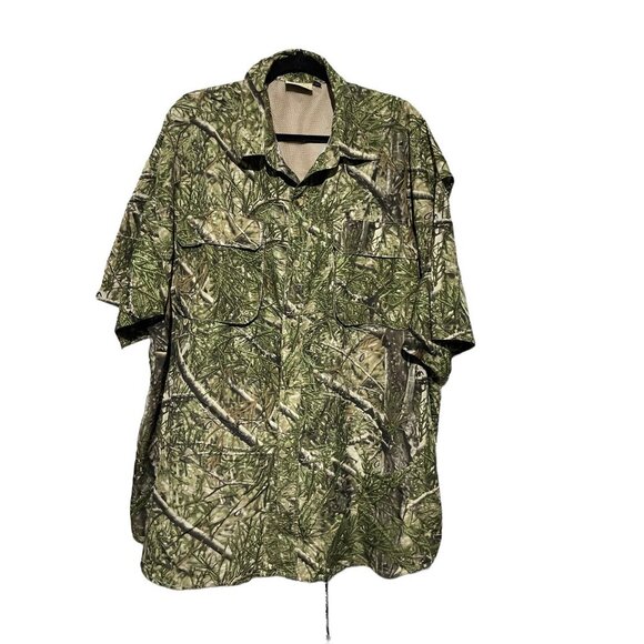 Cedar Creek Camo Men's Hunting Shirt Button Down Camouflage Green Size 3XL - Picture 1 of 5